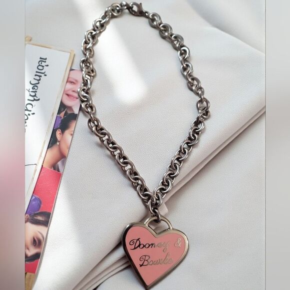 Sterling Silver Round Link Necklace With Dooney Pendant - Picture 5 of 6